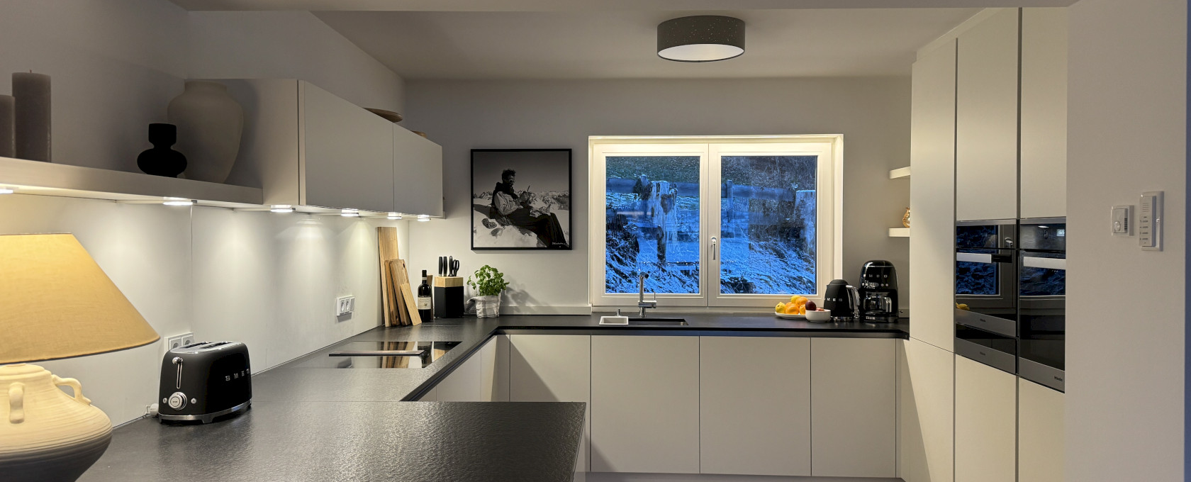 Voll ausgestattete Küche im Klopfer Haus Oberstdorf