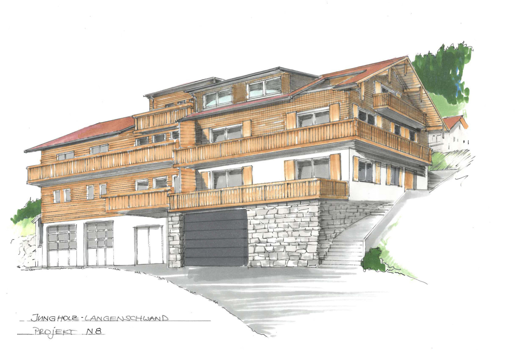 Zeichnung des Hauses in Jungholz